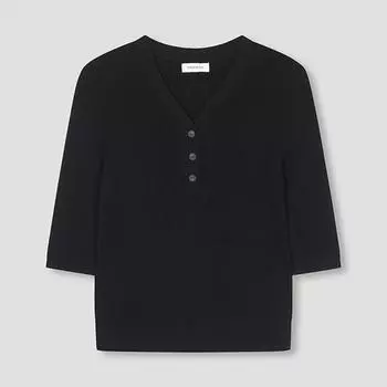 She S miSS V Neck Slim Knit SSkpon31100 Bk blacks/55