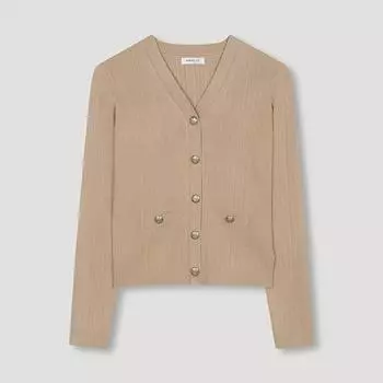 She S miSS V Neck Slim Knit Cardigan SSkcdn31040 Be beige/55