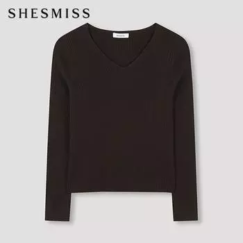 She S miSS V-образный вырез, узкая резинка, трикотаж SSkpon42650 Br Braun/55