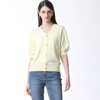 She S miss V-образный вырез 3-4 рукава кардиган цена Krw 158 000 Light yellow (LY)/55