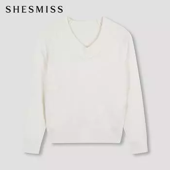 She S miss V-образный вырез, базовая вязка SSkpon42560 iV Ivory/55