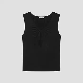 She S miss V-образный вырез без рукавов трикотаж SSkpoo22520 Bk blacks/55