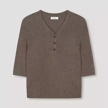 She S miSS V-образный вырез, тонкий трикотаж SSkpon31100 Br Braun/55