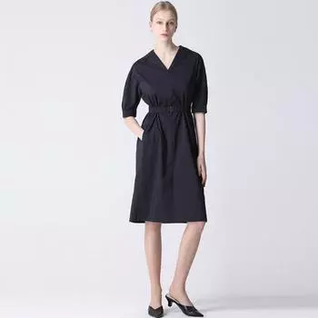 She S Miss Victoria платье с воротником и поясом brown (BR)/55