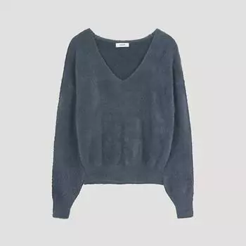 She S miSS Волосатый V-образный вырез Вязаный SSkpoo42830 Dl dark blue/55