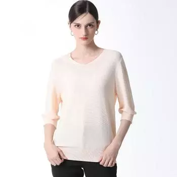 She S miSS Объем плеча V-образный вырез трикотажная цена 168 000 вон Light pink (LP)/55