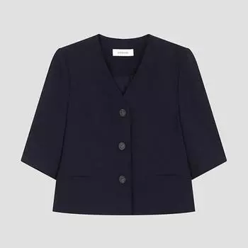 She S Miss Воротник без V-образного выреза Куртка SwSjko22050 Dn DARK NAVY/44