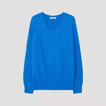 She S miSS Вязаный джемпер с V-образным вырезом SSkpop12040 Bl Blue/55