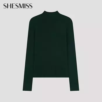 She S miSS Вязаный пуловер с ребристым воротником SSkpoo42790 De DARK GREEN/55