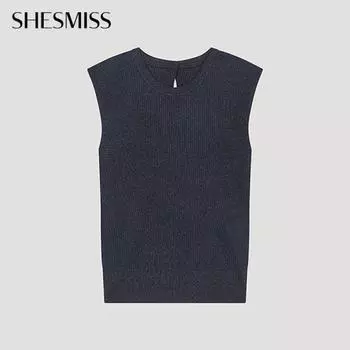 She S miSS Вязаный свитер с круглым вырезом и рукавами-крылышками SSkpoo22080 Dn DARK NAVY/55