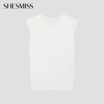 She S miSS Вязаный свитер с круглым вырезом и рукавами-крылышками SSkpoo22080 Ow off-white/55