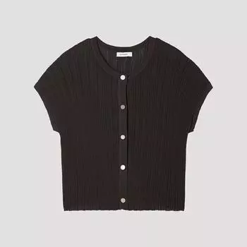 [She S miSS] Вязаный жакет с ребристым рукавом SSkpop22120 Dw dark brown/55