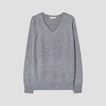 She S miSS Вязаный жакет с V-образным вырезом SSkpop12040 Mg MELANGE GRAY/55