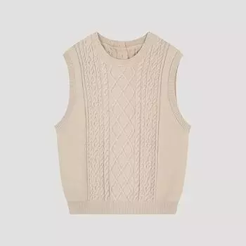 She S miss Вязаный жилет с пуговицами на спине SSkvto32020 Cr creamy/55