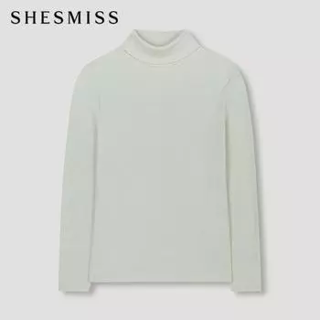 She S miss Высокий воротник Футболка с начесом SajTSn42510 Ln Light green/55