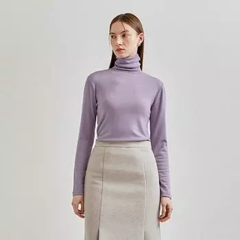 She S miss Высокий воротник Футболка с начесом SajTSn42510 light beige/55