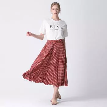 She S Miss WaiSt Юбка в складку с узлом Red (RE)/55