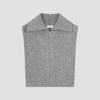 She S miSS Wide Collar Zip Up veSt SSkvto42010 Ivory/55