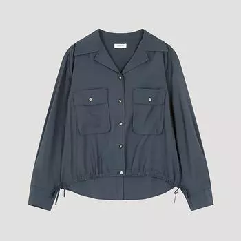 She S miSS Wide Open Collar Shirt SwwSto32040 Dl dark blue/55