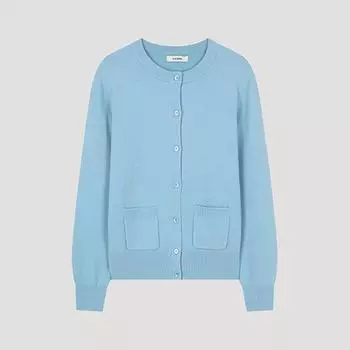 She S miSS Wool baSic Round Neck Cardigan SSkcdo42510 Ll light blue/55