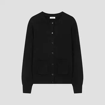 She S miSS Wool baSic Round Neck Cardigan SSkcdo42510 Bk blacks/66