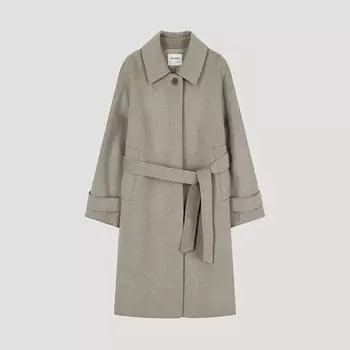 She S miSS Wool Blend Belted Handmade Coat Swhcto42130 Mk melange khaki/44