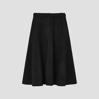 She S miSS Wool Blend Belted Skirt SwwSko42080 Dg dark gray/44