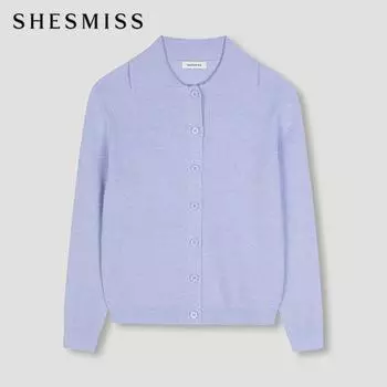 She S miSS Wool Blend Collar Knit SSkpon41120 Ml melange blue/55