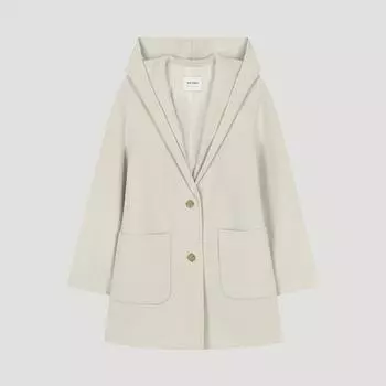 She S miSS шерстяное пальто с капюшоном ручной работы Swhcto42090 Om oatmeal/55