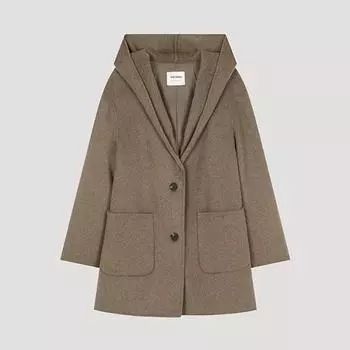 She S miSS Wool Blend Handmade Hooded Coat Swhcto42090 Lw light brown/55