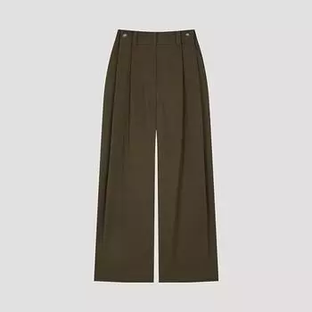 She S miSS Wool Blend Hidden Banding Tuck pantS SwwSlo41180 Kh Khaki/44