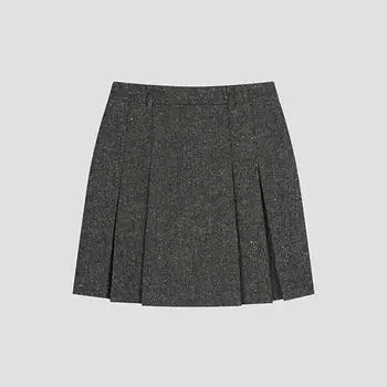 She S miSS Wool Blend Pleated Mini Skirt SwwSko42100 blacks/55