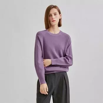 She S miss шерстяная смесь круглая горловина трикотаж SSkpon42710 oranges/55