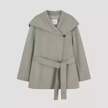 She S miSS Wool Blend Shawl Collar Handmade Coat Swhjko42090 Lg light gray/55