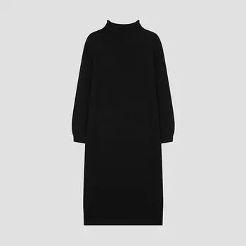 She S miSS Wool Half Neck Knit dreSS SSkopo42020 Bk blacks/55