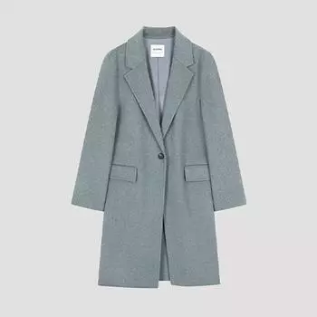 She S miSS Wool One Button Handmade Coat Swhcto42010 Gm gray mint/55