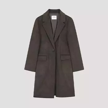 She S miSS Wool One Button Handmade Coat Swhcto42010 Dw dark brown/55