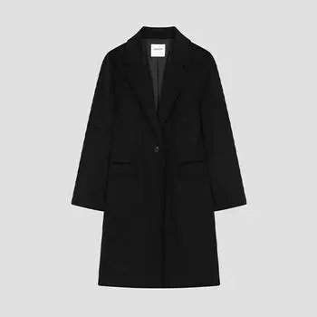 She S miSS Wool One Button Handmade Coat Swhcto42010 Bk blacks/55