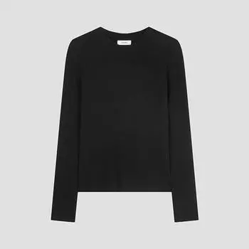 She S miSS Wool Ribbed Round Neck Knit SSkpoo42020 Bk blacks/55
