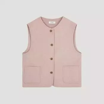 She S miss шерстяной жилет с круглым вырезом ручной работы Swhvto42030 Lp light pink/55