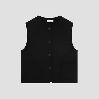 She S miss шерстяной жилет с круглым вырезом ручной работы Swhvto42030 Bk blacks/55