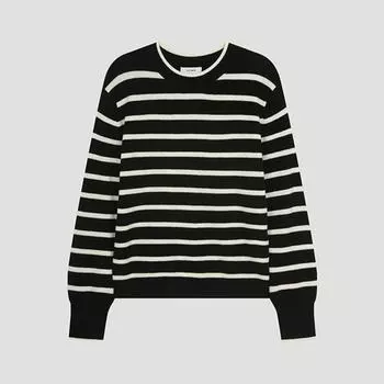 She S miSS Wool Stripe Round Neck Knit SSkpoo42050 Bk blacks/55