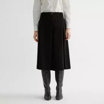 Она мисс шерстяные брюки-кюлоты из твила SwwSlo41210 blacks/44