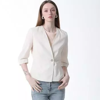 She S miss воротник без воротника со сборками. Цена 278 000 вон. Cream (CR)/55