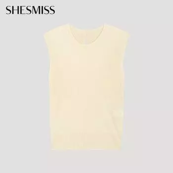 She S miss вязаный свитер с круглым вырезом и рукавами-крылышками SSkpoo22080 фунтов light beige/55