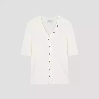 She S miSS вязаный свитер с V-образным вырезом и застежкой на пуговицы SSkpoo22670 Cr creamy/55