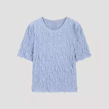 She S miSS Wrinkle Texture BlouSe SwwBlo22580 Bl Blue/66