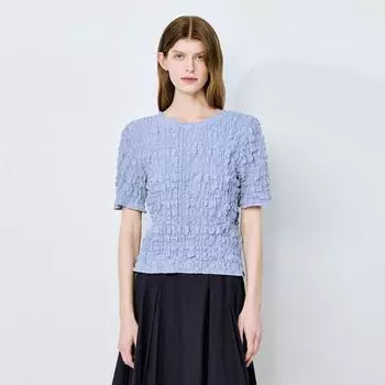 She S miss Wrinkle Texture BlouSe Swwblo22580 blacks/66