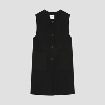 She S Miss жилет ручной работы из смеси шерсти Swhvto42050 Bk blacks/55