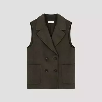 She S Miss жилет ручной работы из смеси шерсти Swhvto42020 DW dark brown/55